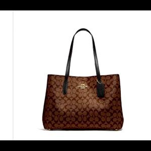 Coach LARGE AVENUE CARRYALL IN SIGNATURE CANVAS. U